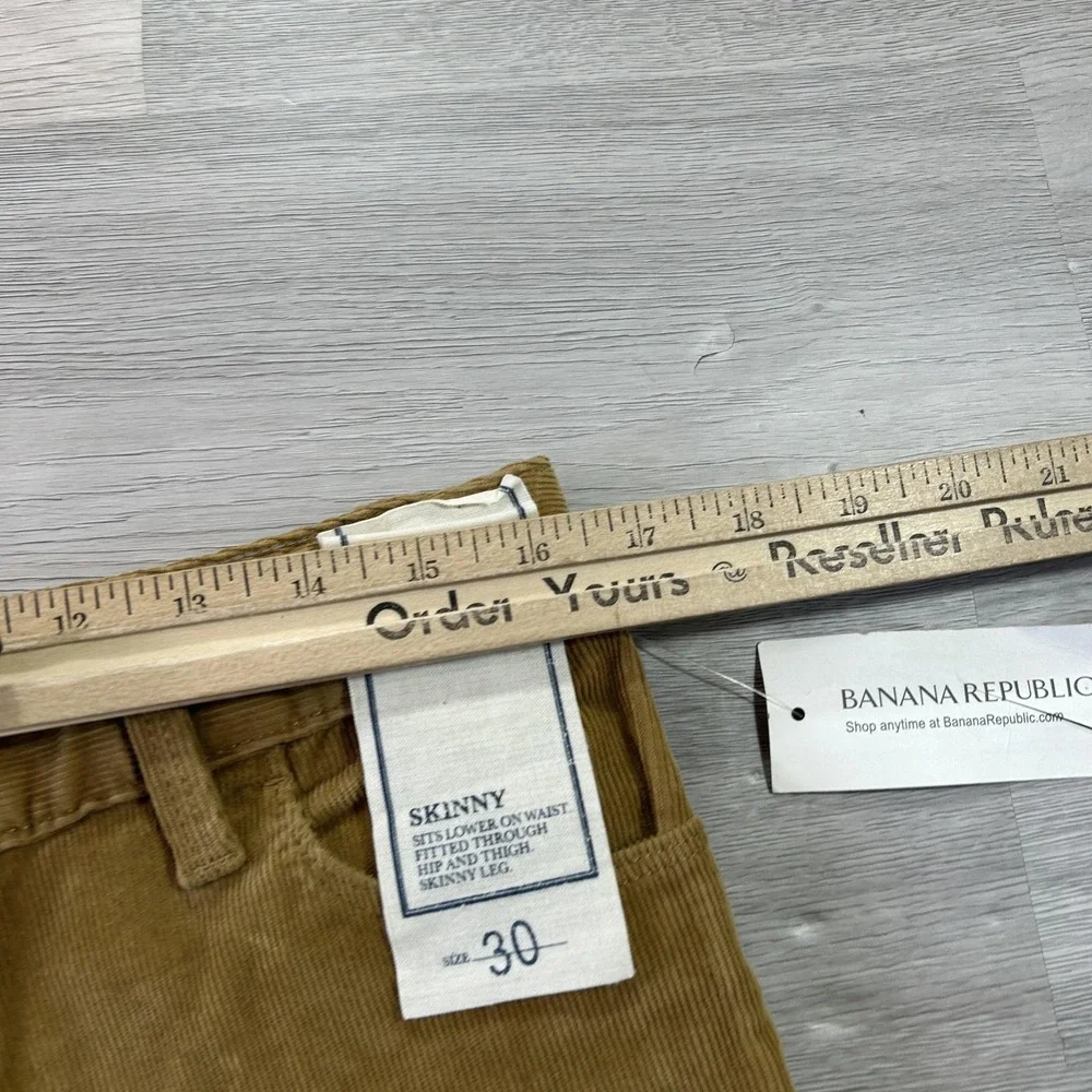 NEW Banana Republic Pants Mens 30x30 Brown Corduroy Skinny 5 Pocket Casual